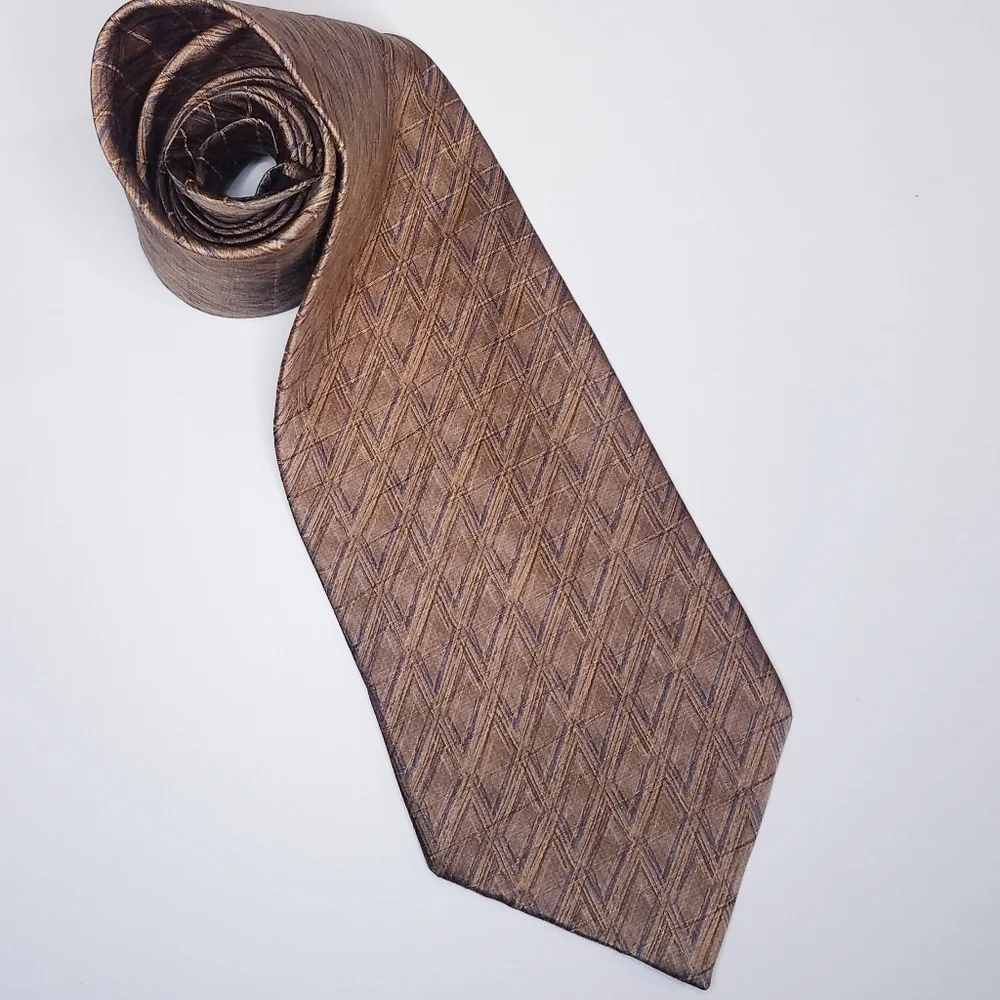 Haggar Men's Tie Brown USA